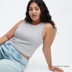 Uniqlo Ribbed Cropped Sleeveless Bra Top
